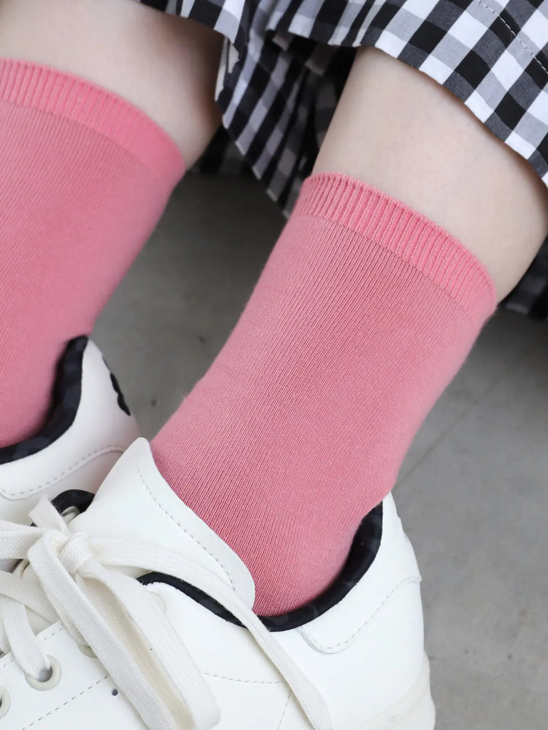 日本靴下屋Tabio 女士棉质中筒袜 粉色