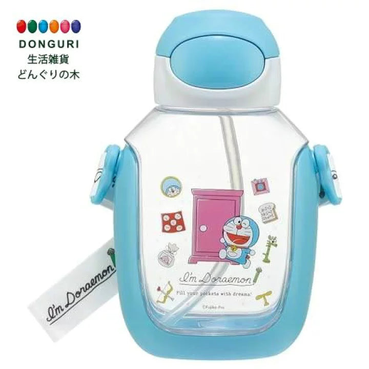 日本skater 耐热树脂 哆啦A梦  儿童学生吸管杯 大容量水杯  530ml