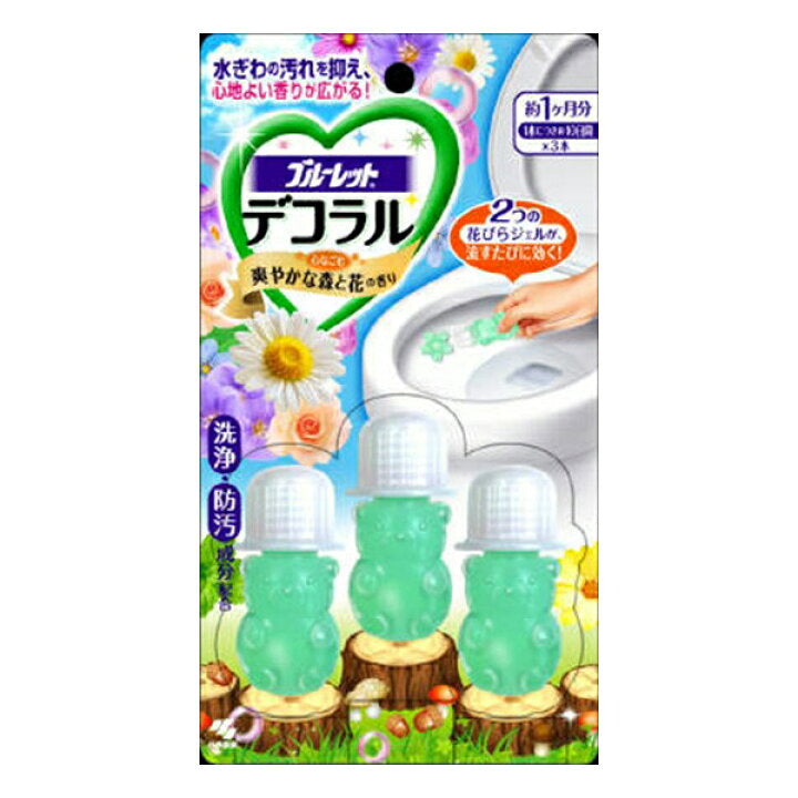 日本KOBAYASHI小林制药 花瓣式马桶清洁凝胶 清香花香 3枚入 22.5g