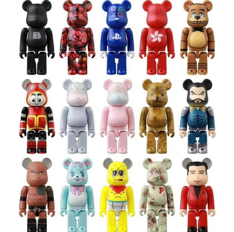 BE@RBRICK 48代  100％ BEARBRICK 积木熊潮玩公仔摆件24件 尺寸约7cm 材质PVC