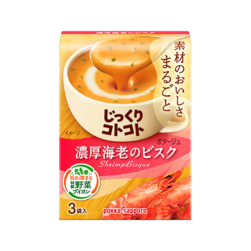 日本 Pokka Sapporo 即冲速溶型 浓厚鲜虾奶油浓汤 17.8g x3袋入 （2025.05）