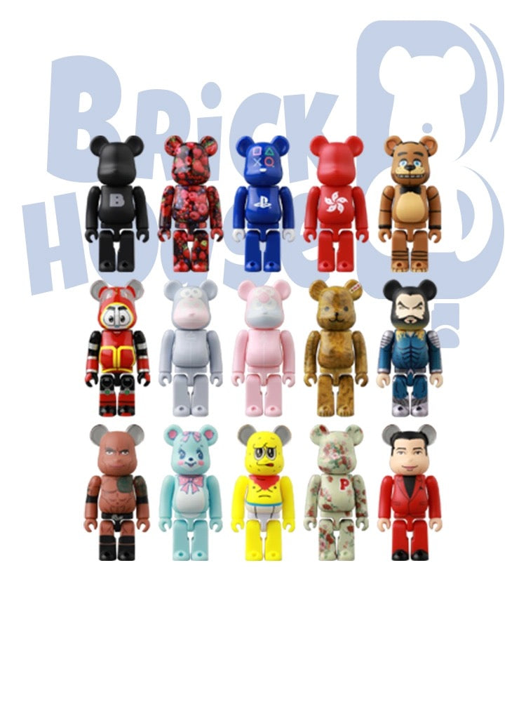 BE@RBRICK 48代  100％ BEARBRICK 积木熊潮玩公仔摆件24件 尺寸约7cm 材质PVC