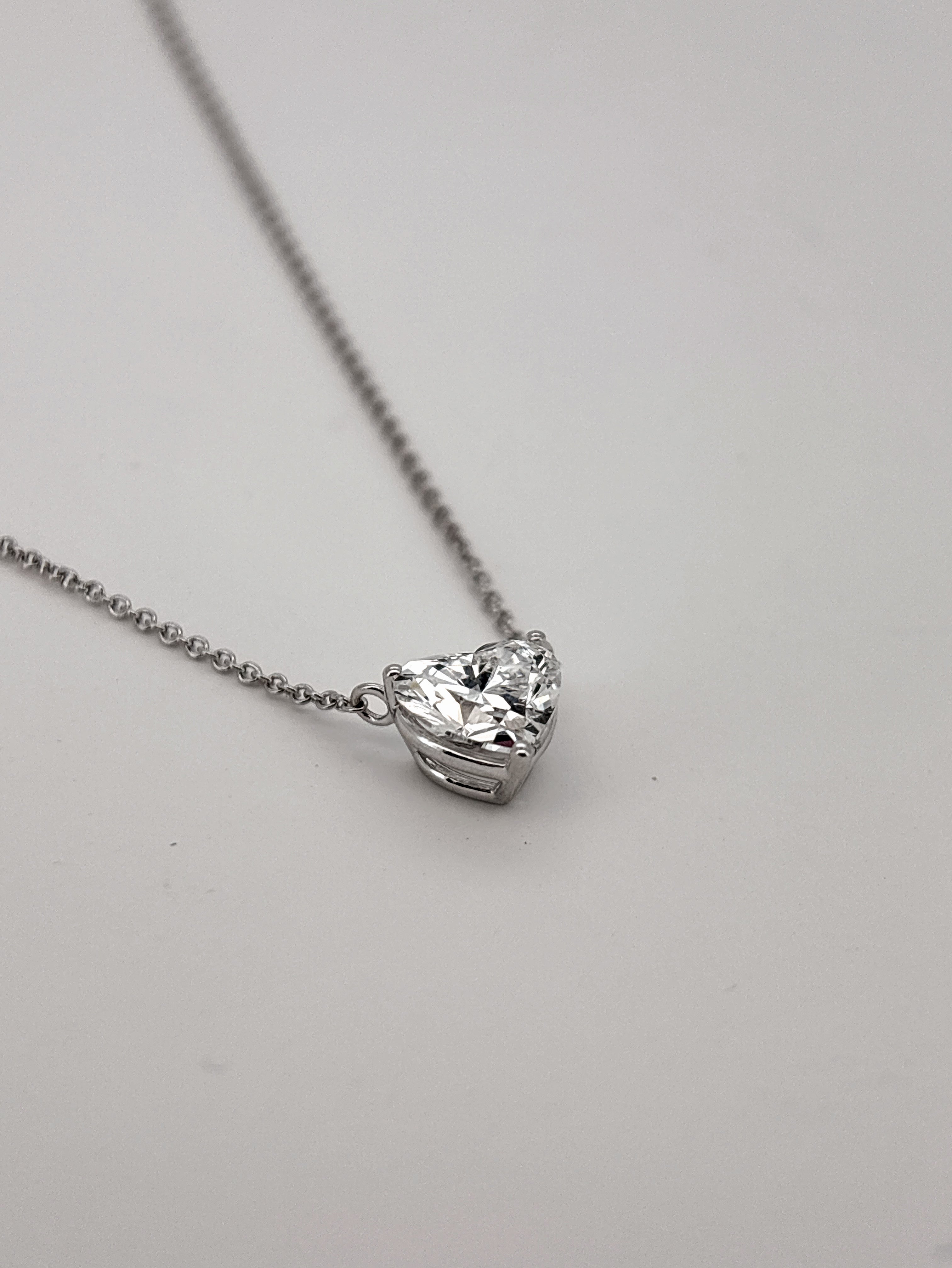 Heart Shaped Diamond Necklace