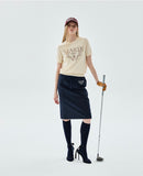 Mardi Mercredi Actif Classic Knit Top Cream Taupe Beige One Size 韩国Actif系列 经典logo针织短袖 奶油咖 均码