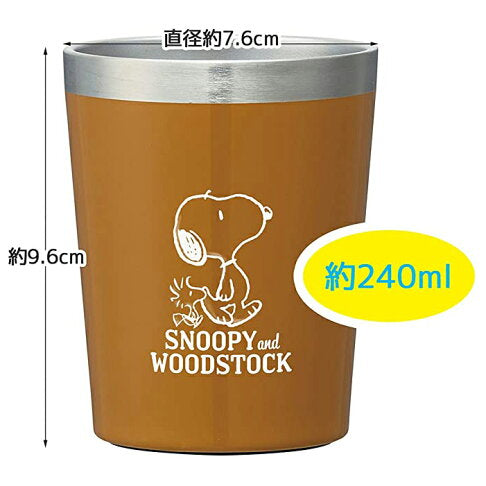 日本 Skater  史努比 不锈钢保温保冷便利店咖啡杯 240ml