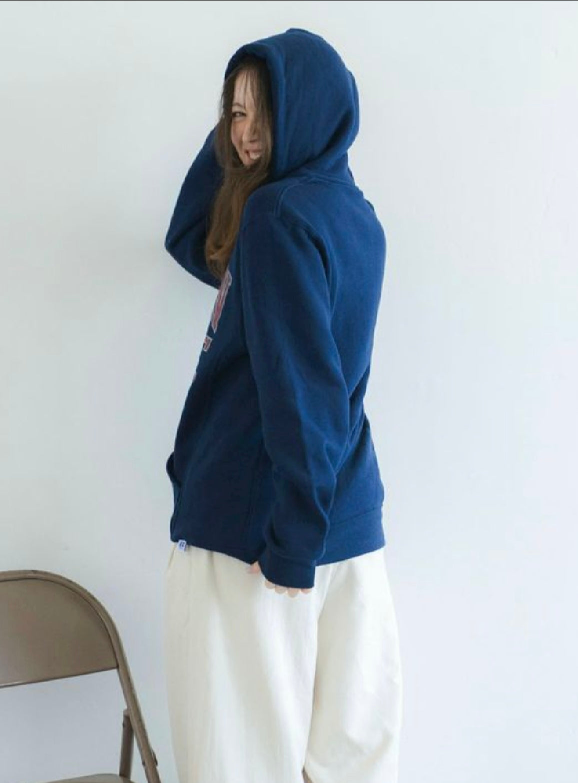 日本ungrid秋季新品 RusselxJacksonMatisse联名 宽松连帽加绒卫衣   均码