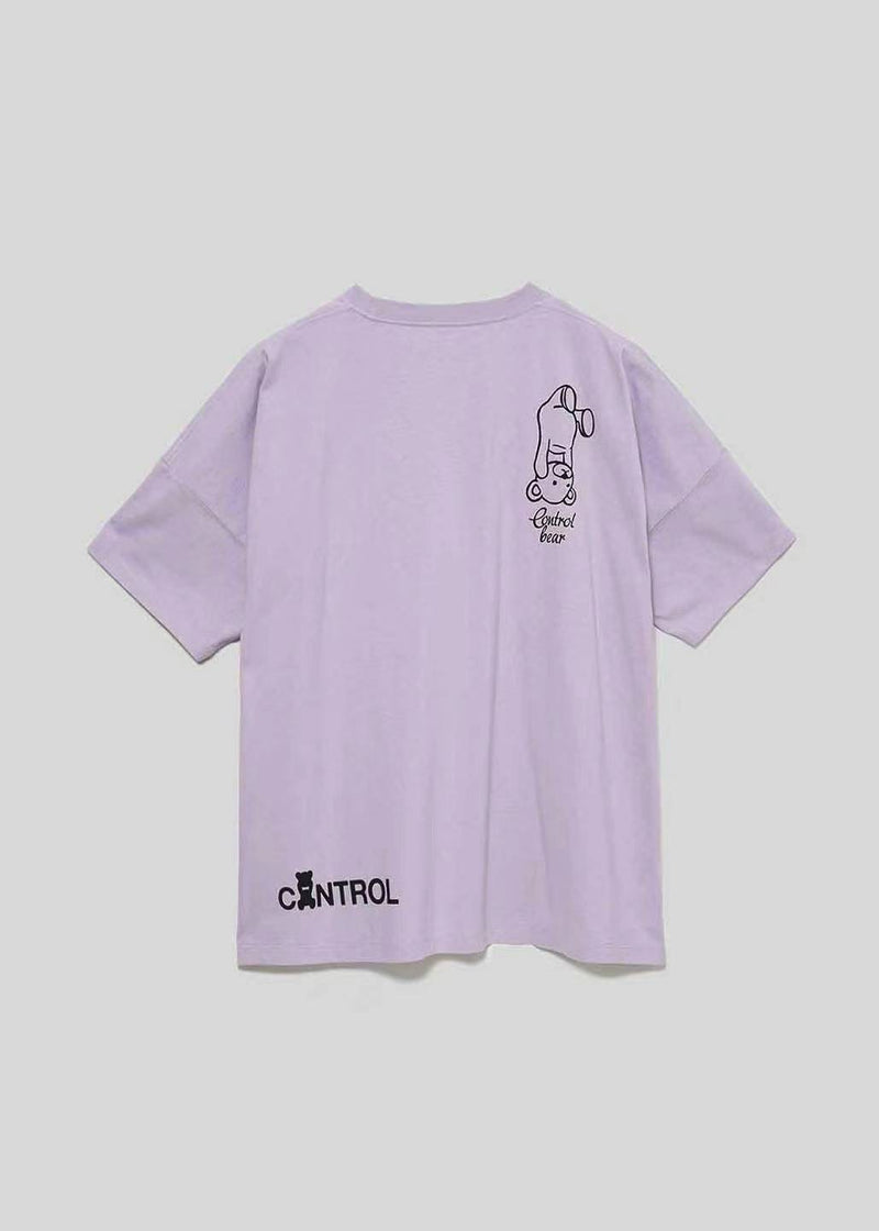 【graniph】超宽廓形T恤 男女同款 紫色