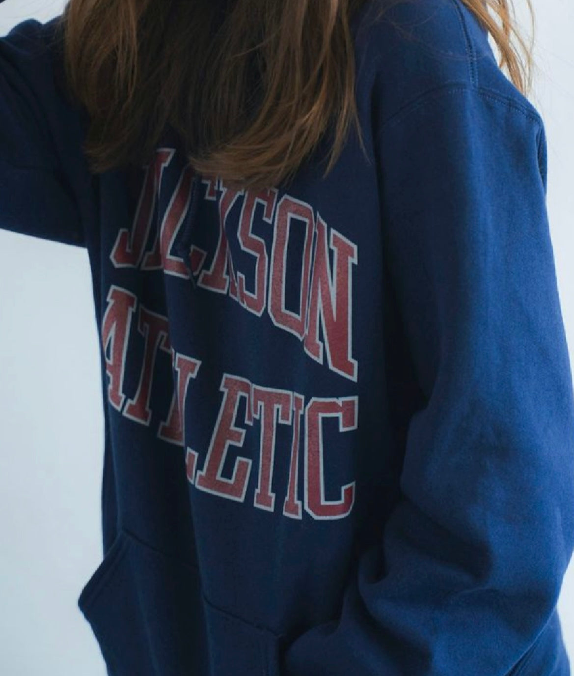 日本ungrid秋季新品 RusselxJacksonMatisse联名 宽松连帽加绒卫衣   均码