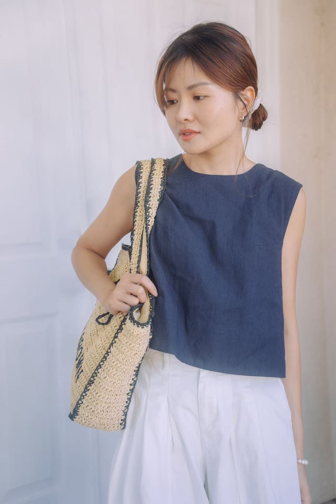 【Riko's collection】后背交叉设计感背心 均码（🍐166/100斤刚好）