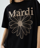 Mardi Mercredi Unisex FlowerMardi Tshirt Cream Black Taupe One Size 韩国 纯棉雏菊印花宽松T恤 黑咖 均码 此款男女均可穿