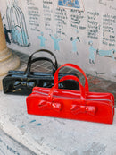 COMME des GARÇONS CDG Girl Ribbow Handbag 川久保玲  CDG GIRL 蝴蝶结包 黑色漆皮单肩法棍包