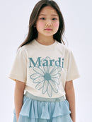 Mardi Mercredi Kids Tshirt FlowerMardi Butter Mint 韩国 儿童纯棉T恤 雏菊印花T恤 奶油黄雾霾蓝