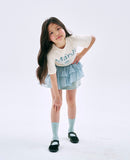 Mardi Mercredi Kids Tshirt FlowerMardi Butter Mint 韩国 儿童纯棉T恤 雏菊印花T恤 奶油黄雾霾蓝