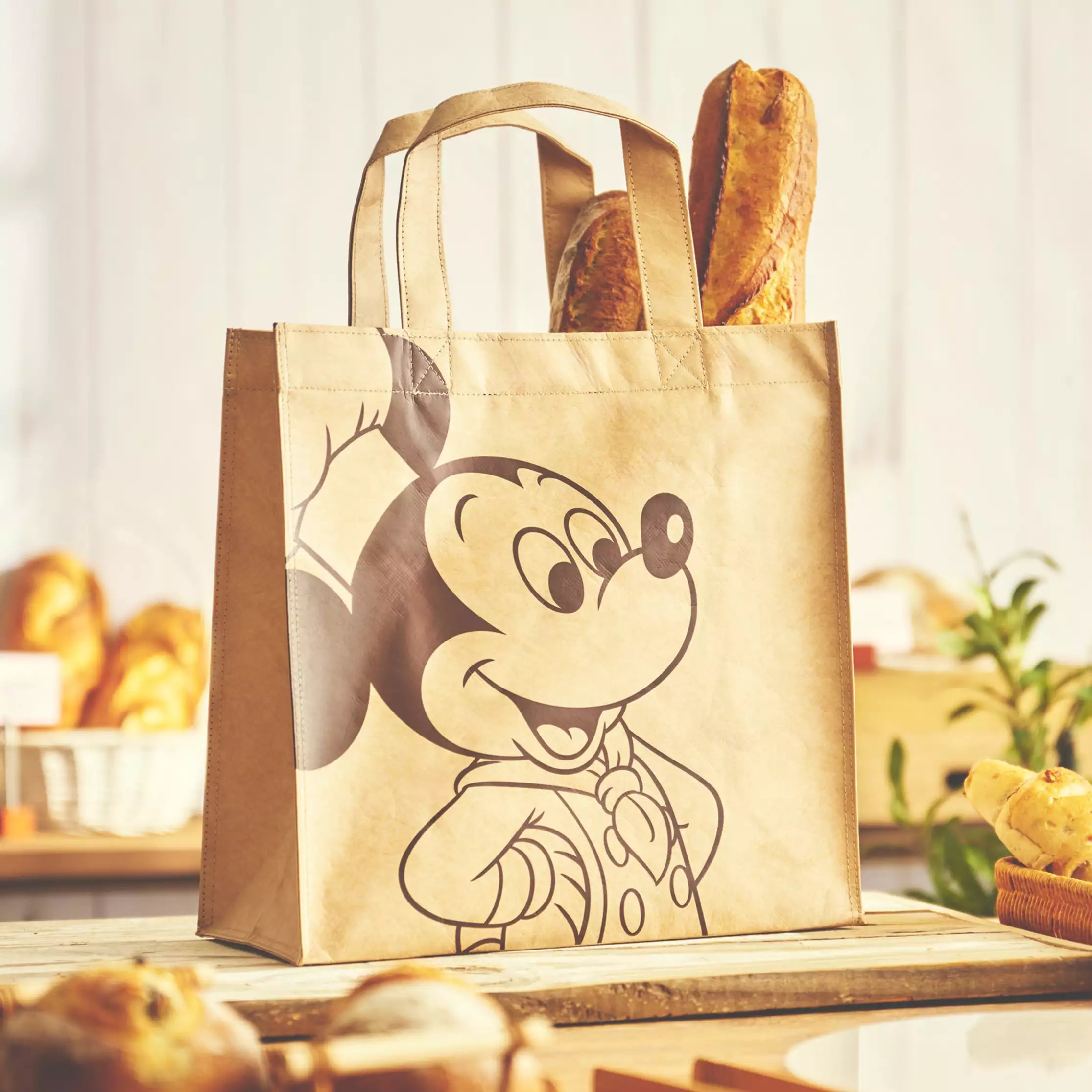 日本 迪士尼Disney米奇 面包房 烘培 BAKERY 购物袋 手提包
