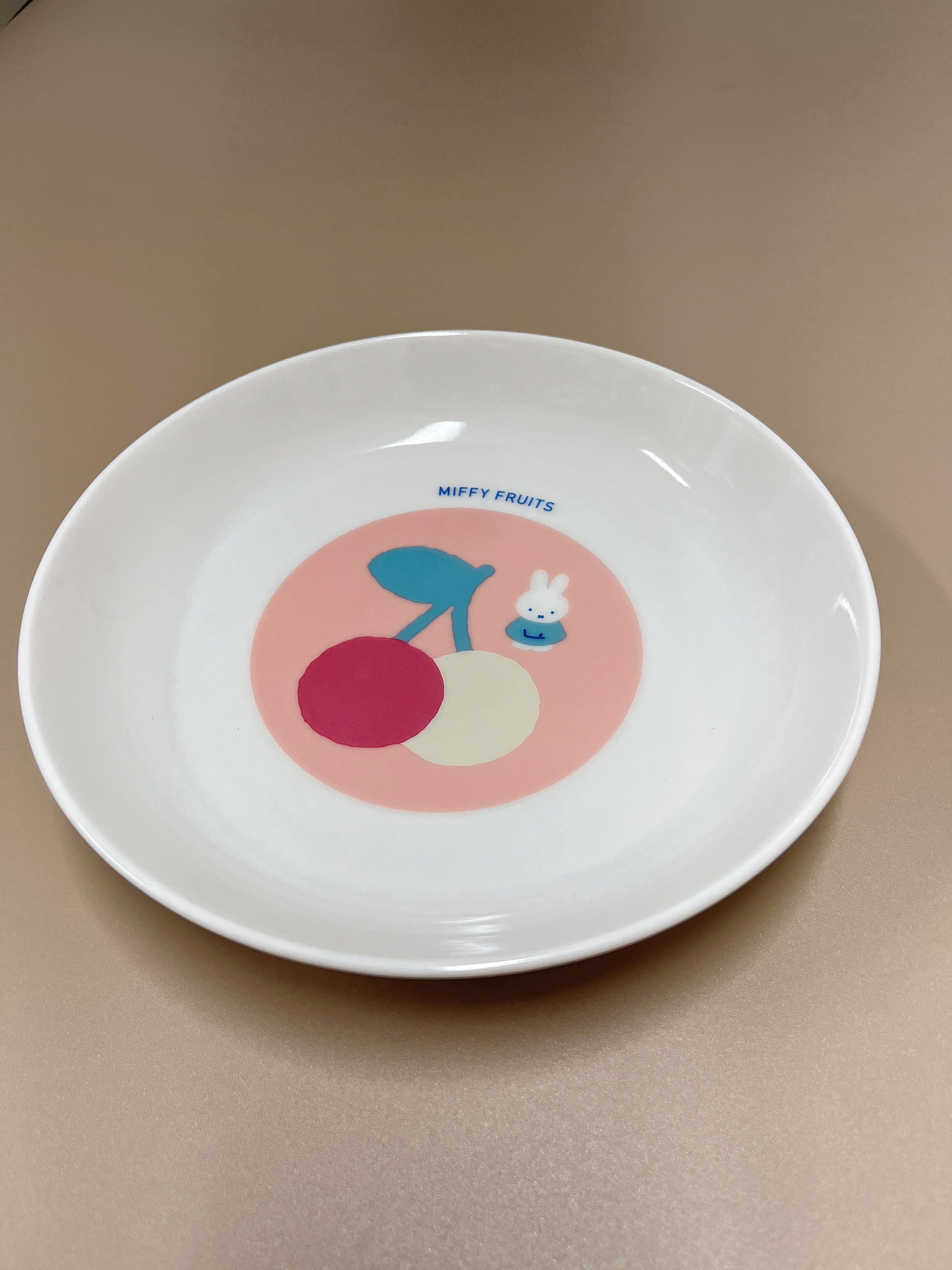 日本 Miffy 樱桃系列陶瓷餐盘直径19cm