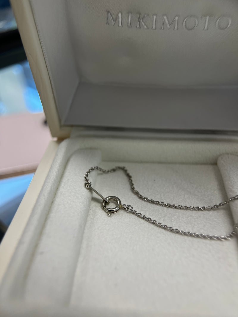 【MIKIMOTO 御木本珍珠】五角星项链 链子总长约47cm，通体925银，长度不可调节，珠子约7.3mm，级别约Q2-3，肉眼看很亮