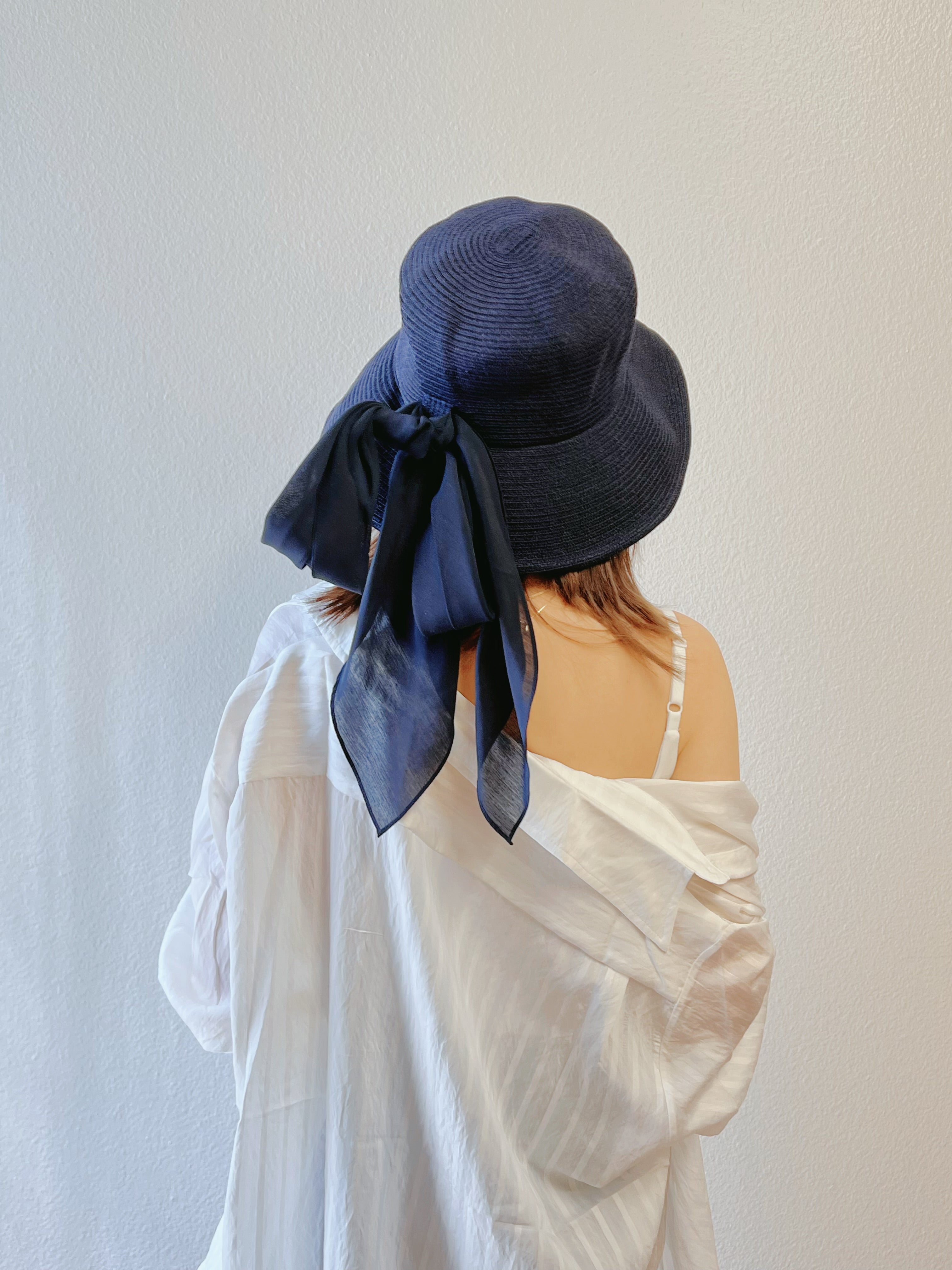 日本Override Chapeau d ‘   可折叠防晒帽 夏日草帽 圆顶渔夫帽  头围可调节  帽高12cm 帽檐11cm