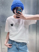 【0609ずみ】COMME des GARÇONS 川久保玲 T恤 （白色 白钻黑心）尺码偏小，洗后也会缩水尽量买大哦）