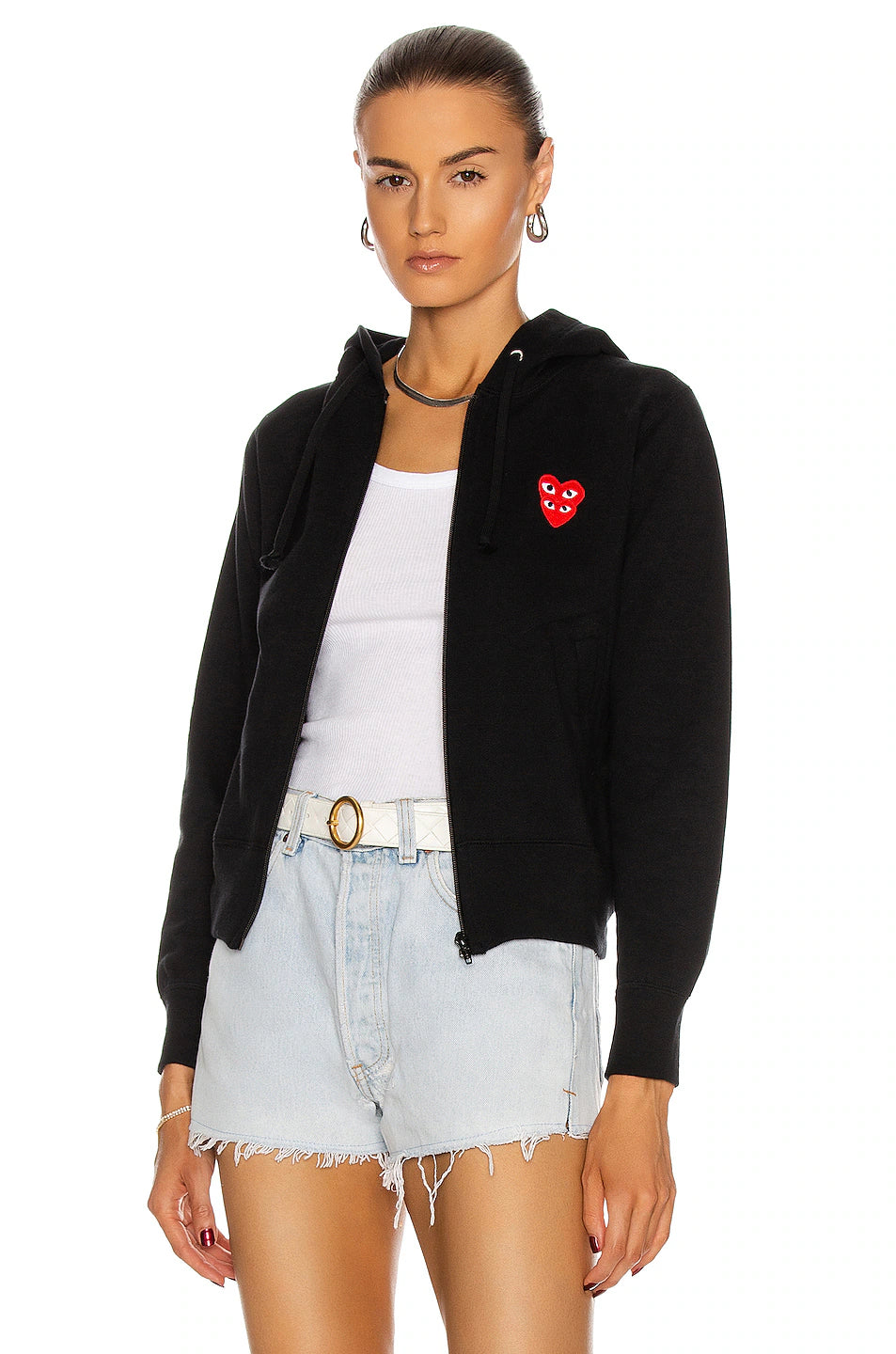 COMME des GARÇONS 川久保玲 卫衣拉链外套 【灰色 红心❤️】