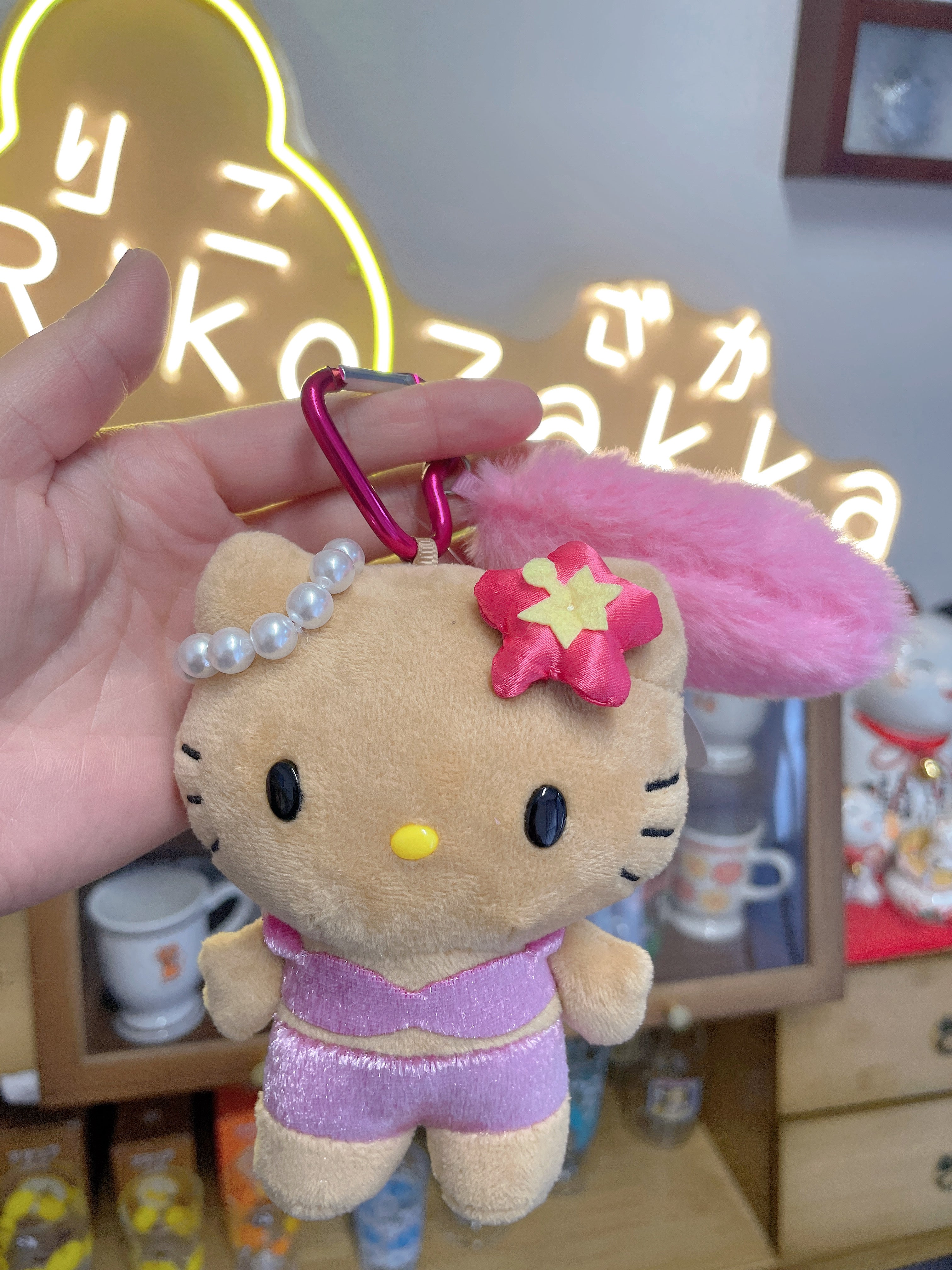 日本 SANRIO 三丽鸥 NIC 黑皮珍珠爱心扣 挂件