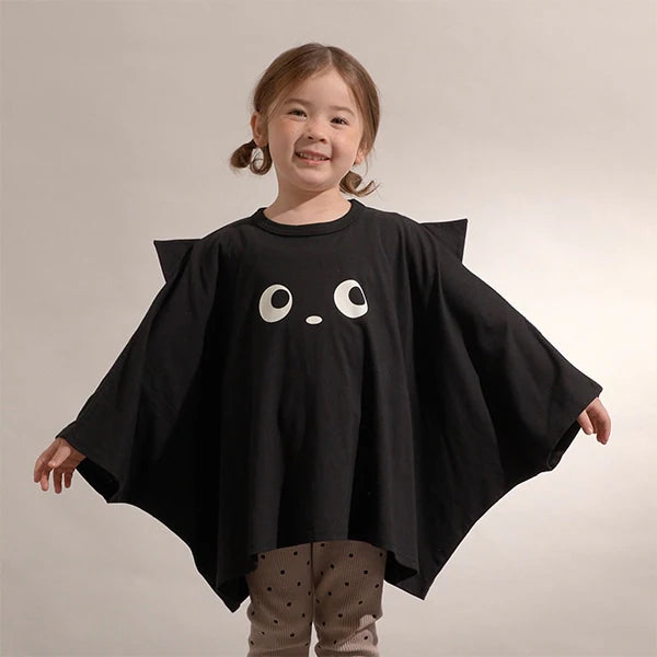 日本 B.Room 童装 万圣节可爱图案 纯棉蝙蝠T  黑色 100-110cm