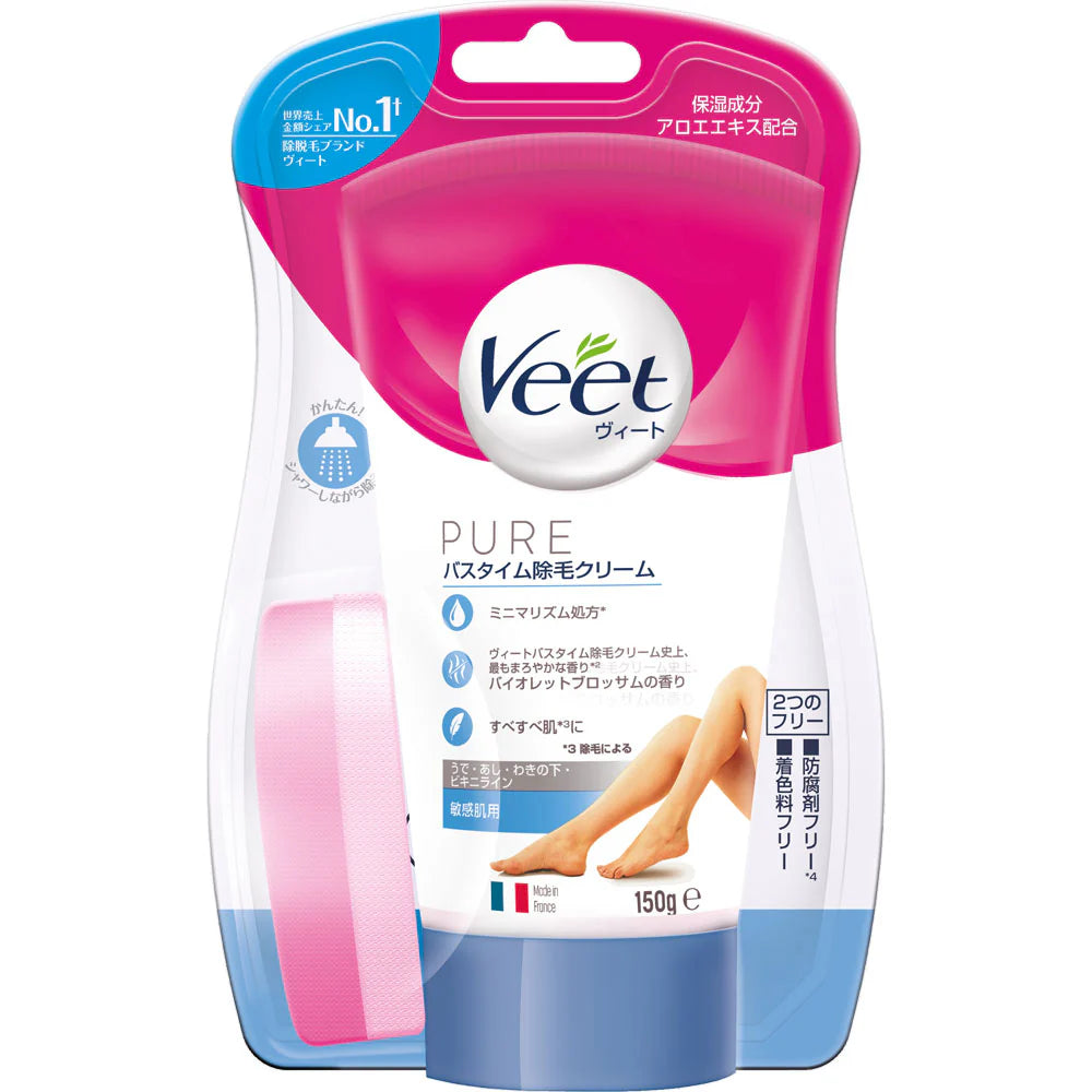 日本Veet 薇婷 脱毛膏 敏感肌肤 全身腋下比基尼区可用 150g
