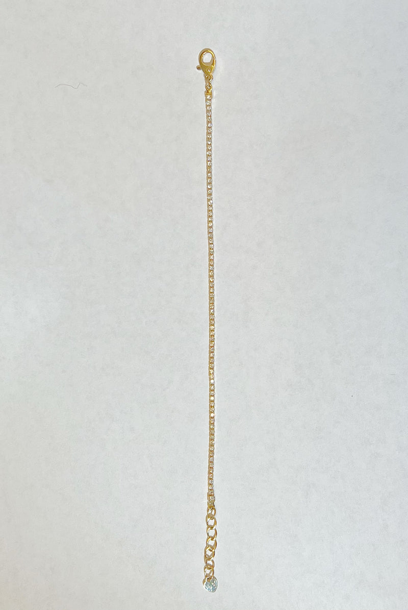 #RZ976，网球手链 D：1.04ct，105p，Gold wt：4.97g，14cm+3cm