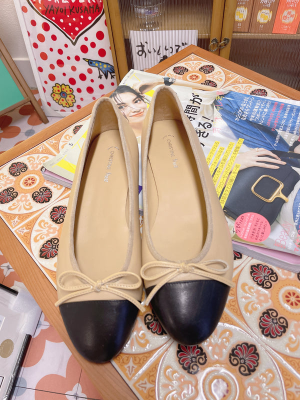 【Riko's collection】纯牛皮蝴蝶结芭蕾鞋 尺码37