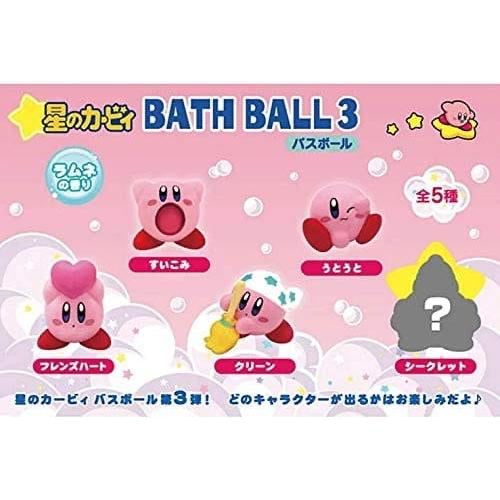 日本 玩具入浴球 泡澡球 溶解后有玩具浮出【星之卡比】波子汽水味
