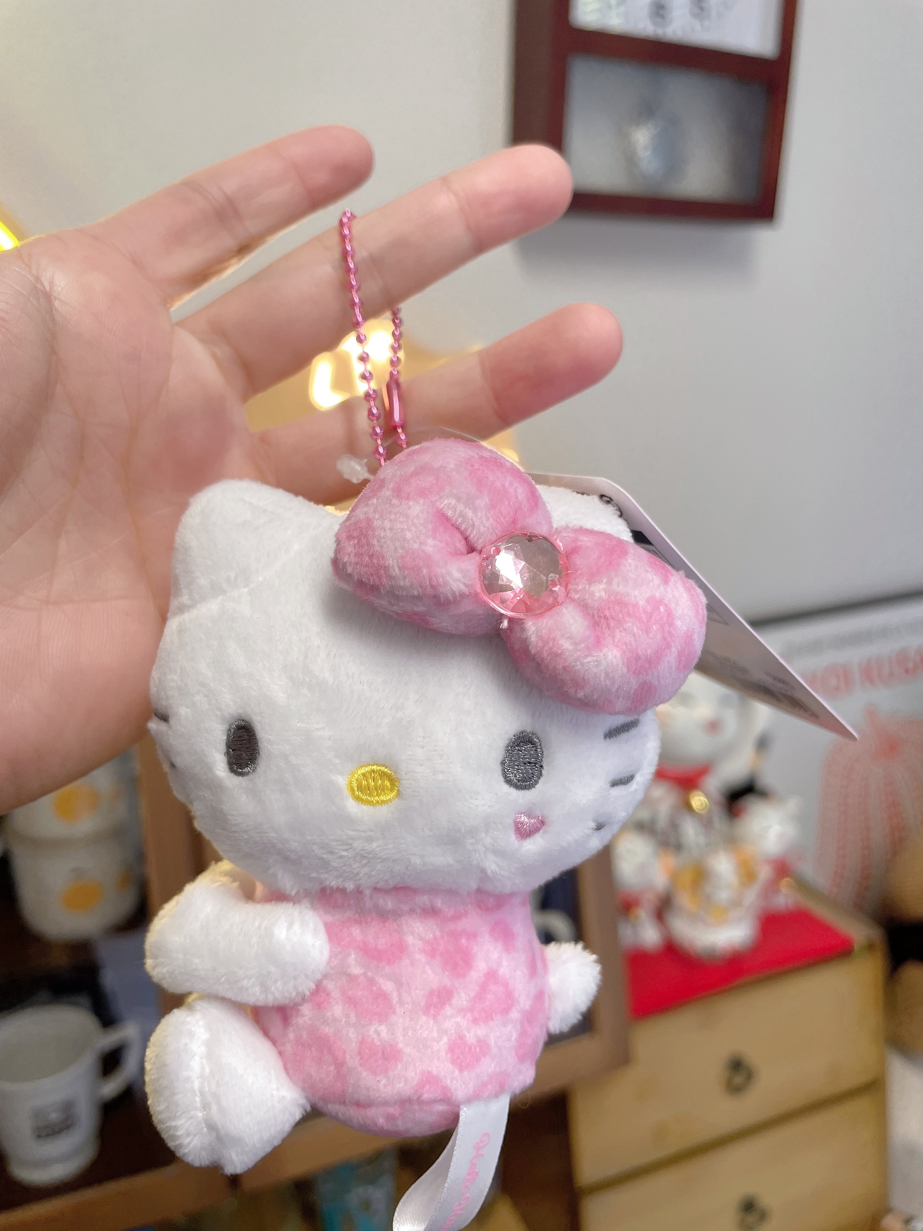日本 SANRIO 三丽鸥 NIC 粉色豹纹 链条