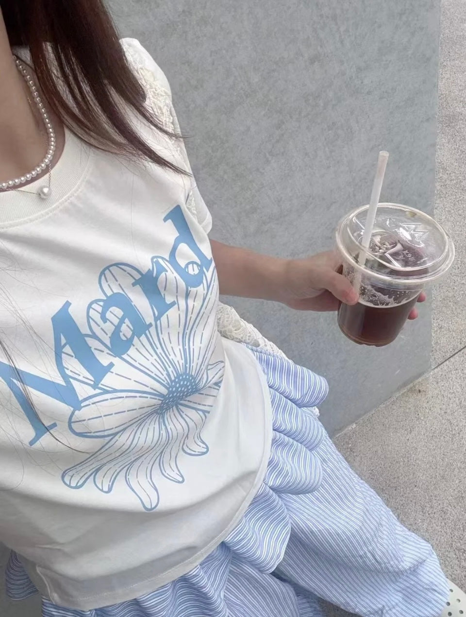 韩国 Mardi Mercredi 小雏菊 短袖T恤 均码