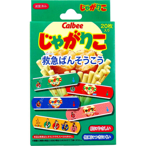 日本 JYagariko calbee 薯条图案 儿童止血贴 宝宝创可贴 20枚入(保质期2026.07）