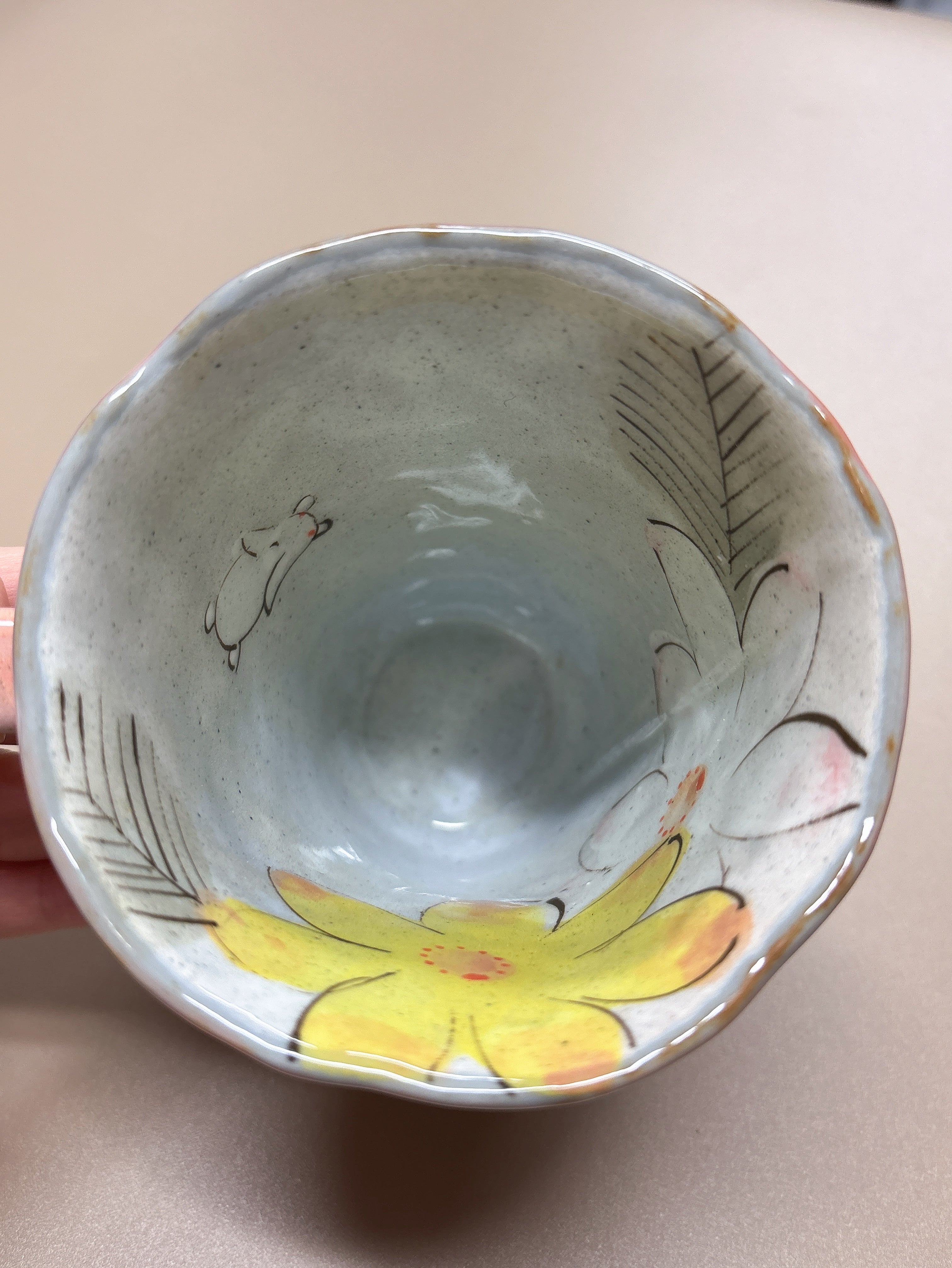 日本 濑户烧繁花手绘 手作釉下彩绘陶瓷花卉 咖啡杯子41533