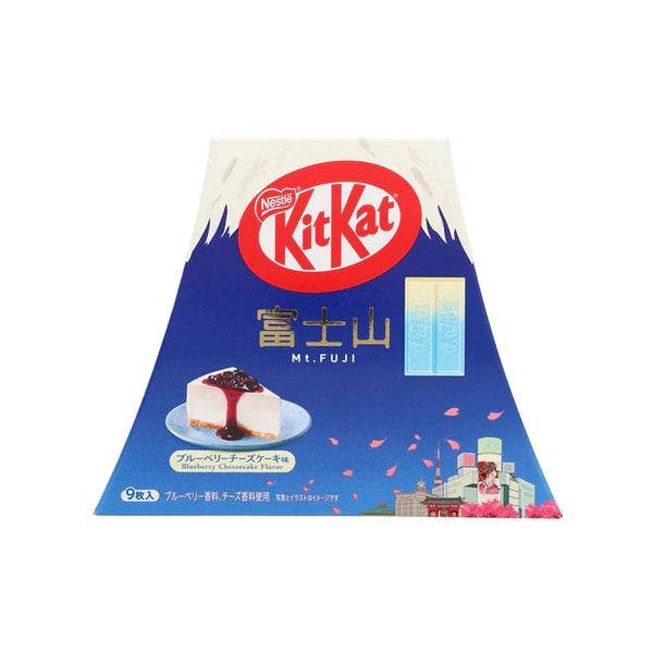 【富士山.限定包装】蓝白巧克力涂层威化饼干（蓝莓芝士蛋糕味）10枚入赏味日期2026.01
