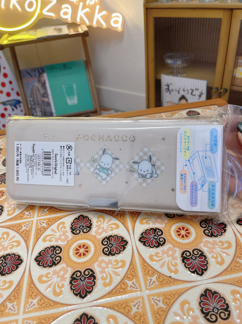 日本Sanrio 三丽鸥 帕恰狗 POCHACC 正反双开文具盒 多功能笔盒