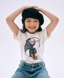Mardi Mercredi Kids Tshirt Drawing Ddanji Rest Cream 韩国 儿童纯棉T恤 画作休息小狗 奶油色