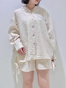 gelato pique  25春夏新品 彩色甜美刺绣字母 纯色系带长袖睡衣家居服套装