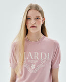 Mardi Mercredi Actif Classic Knit Top Cream Pink Irovy One Size 韩国Actif系列 经典logo针织短袖 粉色 均码