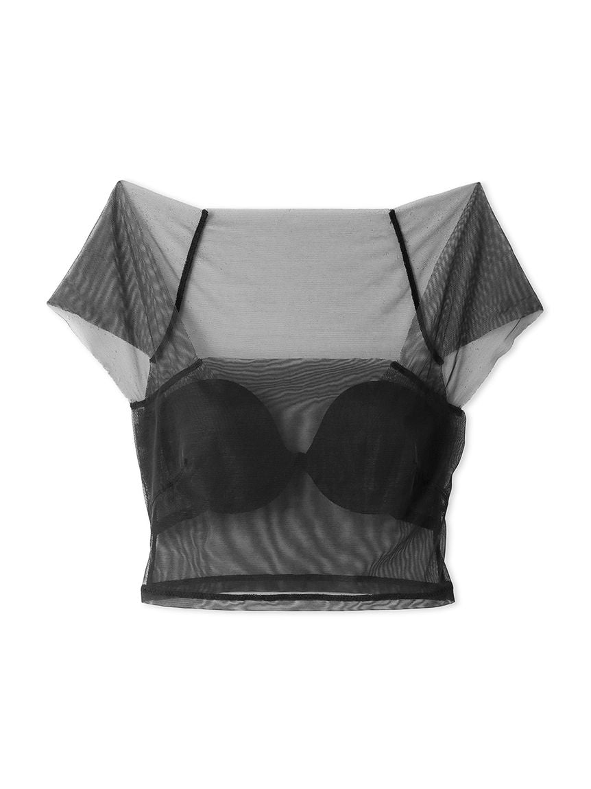 日本 LILY BROWN Lingerie 黑纱透视内搭抹胸