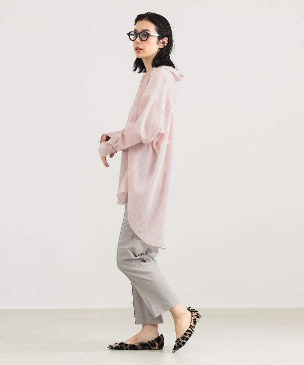 日本Beams 秋季新品 宽松条纹樱花粉衬衫 均码