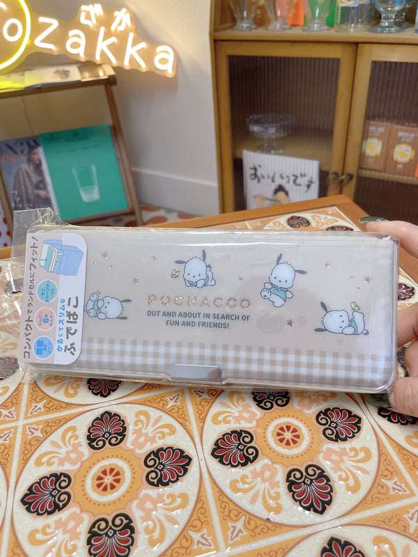 日本Sanrio 三丽鸥 帕恰狗 POCHACC 正反双开文具盒 多功能笔盒
