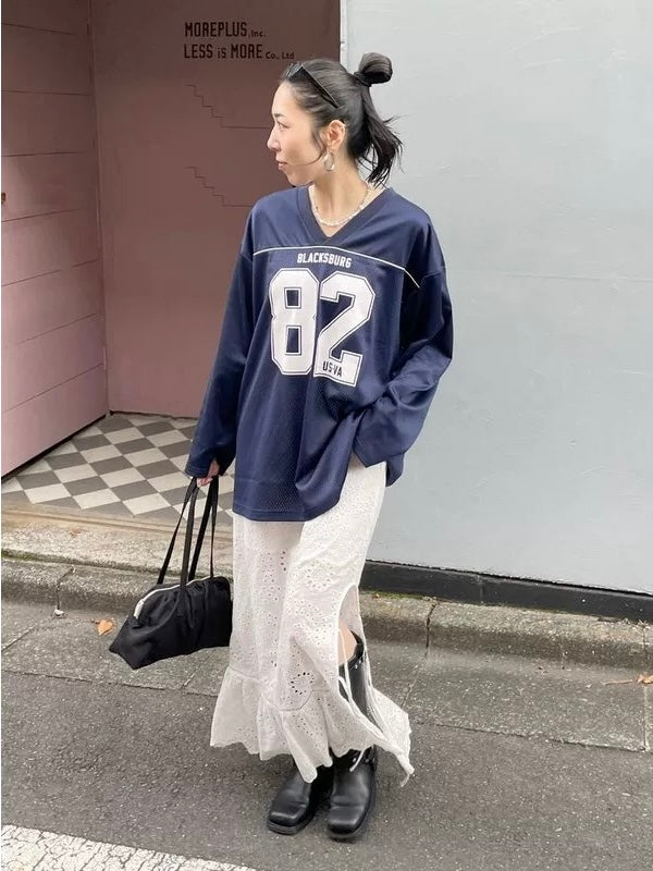 日本ungrid春季新品 时尚蕾丝刺绣半身裙  三色可选