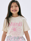 Mardi Mercredi Kids Tshirt FlowerMardi Butter Indipink 韩国 儿童纯棉T恤 雏菊印花T恤 奶油黄豆沙粉