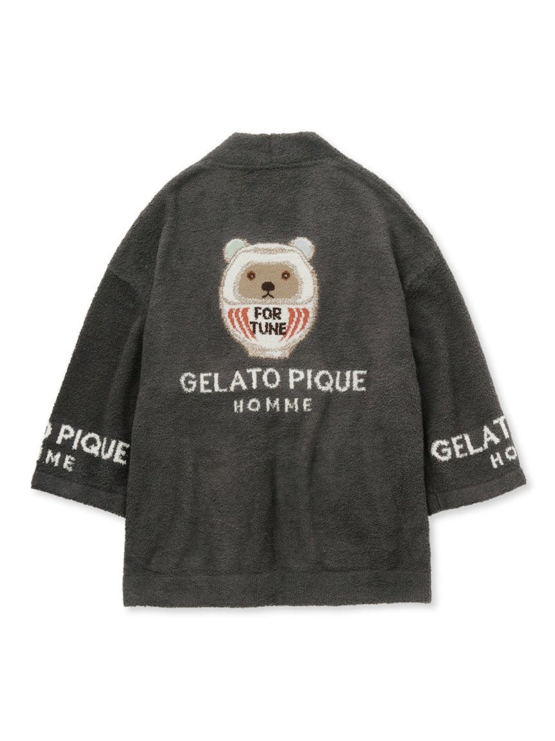 gelato pique 男女同款睡衣家居服 小熊达摩系带开衫 黑白两种颜色 多尺码可选