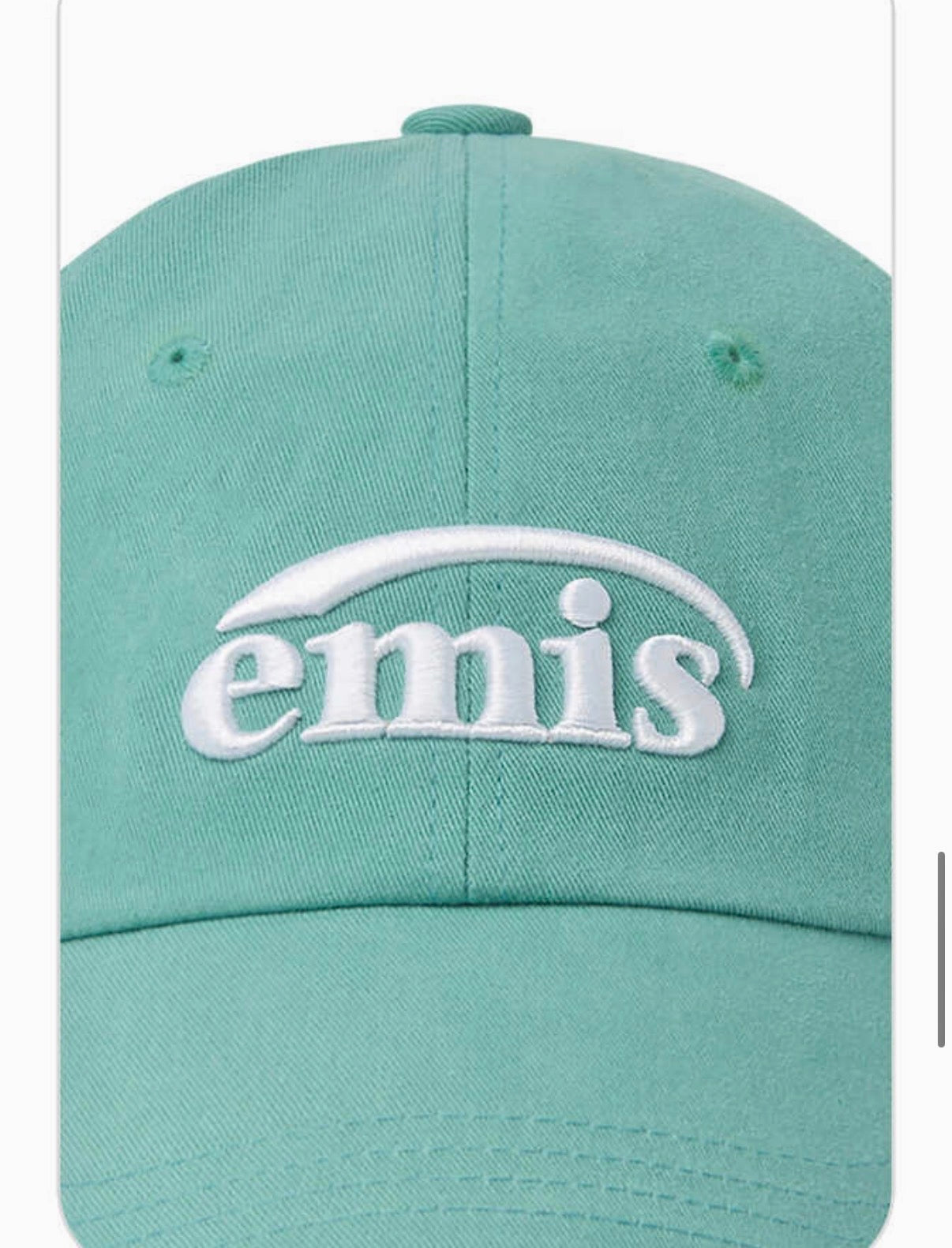 emis New Logo Ball Cap Mint 韩国 emis 新刺绣标棒球帽 薄荷绿