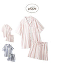 Gelato Pique 春夏新品 纯棉女士条纹简约睡衣家居服套装