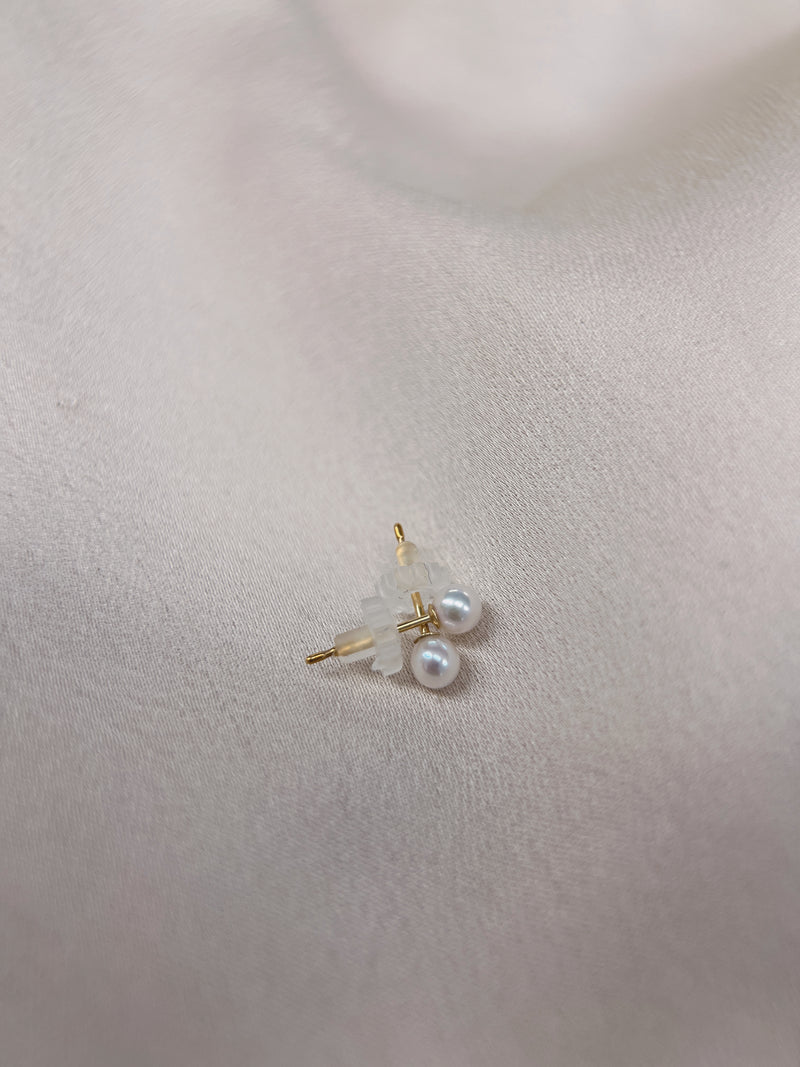 #RZ383，akoya 3.0-3.5mm 小米珠耳钉 K10黄金耳钉