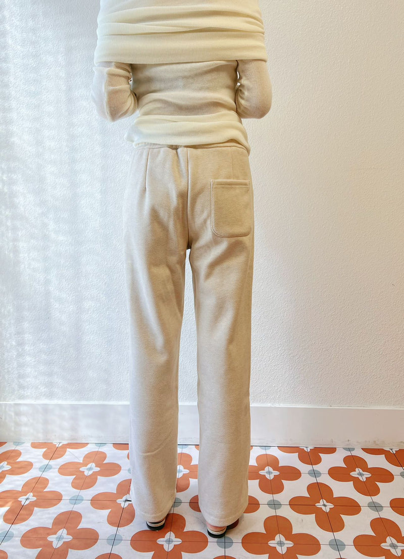 【Riko's collection】燕麦色羊毛裤 加绒长裤 春季厚款