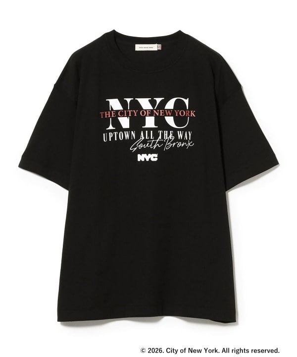 日本Beams Good Rock Speed NYC 黑色短袖印花T恤 均码