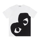 COMME des GARÇONS 川久保玲【PLAY】男女同款 黑色大桃心 白色短袖T恤